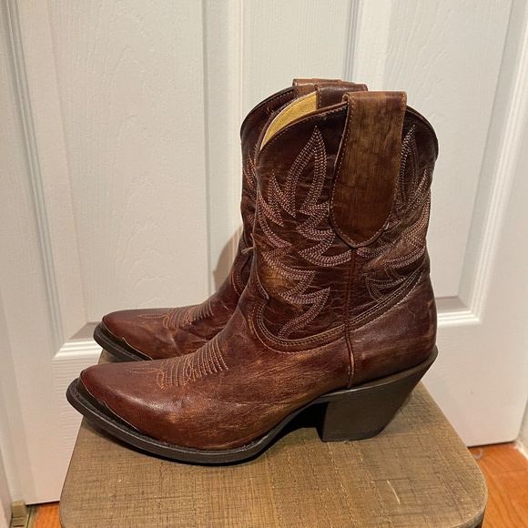 IDYLLWIND Miranda Lambert WHEELS BROWN LEATHER WESTERN BOOTIES Size 6.5 - Picture 4 of 8